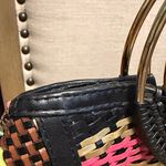 Sharif Multicolor Leather Woven Tote Black Photo 15