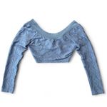 Free People Oakley Top Denim Grey Medium Photo 3