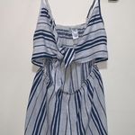 Salt And Jade Women's Havana Stripe Denim Romper woman size LARGE 100% cotton White Photo 2