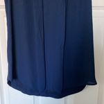 New York And Company Navy Blue Blouse Photo 4