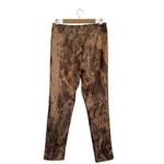 Krazy Larry Size 8 Pull On Ultra Suede Snake Print Ankle Pants‎ Photo 2