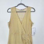 JustFab Striped Butter Yellow White Tank Dress NWT Brunch Bridal Shower Guest Photo 2