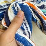 Striped Y2K off the shoulder striped shirt Blue Size M Photo 9