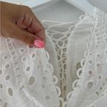 Farm Rio  White Cotton Eyelet Puff Sleeve Midi Dress XXS Photo 7