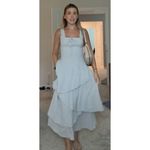 Free People  In My Dreams Sleeveless Midi Dress in Pearl Blue Size Small Photo 3