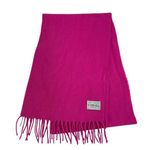 Forenza  Scarf Lambswool Hot Pink Fringe Trim Classic Italy Luxurious One Size Photo 0