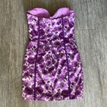 Oh Polly  Strapless Satin Purple Rose Dress Photo 5