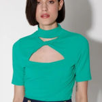 Walter Baker  Shelby Keyhole Cutout Top size Small in Green Parakeet $148 Photo 0