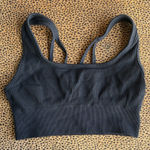 Aerie  Black Ribbed Sports Bra Photo 0