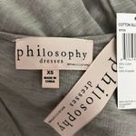 Philosophy Philisophy Dress Womens XS Gray Tank Dress Chiffon Drapey‎ Hem Basic Minimalist Photo 5