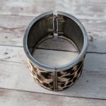 Vintage Chunky Hinged Bracelet Animal Print Photo 7