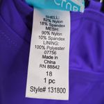Shore Club Purple Padded Swimwear Tankini Tank Top Plus 18 1X Photo 6