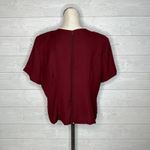 80’s Vintage Clara wine short sleeve embroidered top Size XXL Red Photo 2