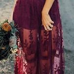 Dainty Hooligan ✨ HP✨Maroon wine red maxi dress with lace overlay✨ Photo 3