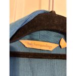 Soft Surroundings  Teal Textured Button Down Long Sleeve Shirt Top Women's Medium Photo 9