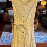 Calvin Klein  tiered shirt dress in ivory sz 14 Photo 4