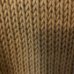 Boho Western Tan Cropped fringe chunky knit mock neck sweater Size L Photo 3