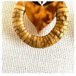 Brown rattan dangling earrings Photo 6