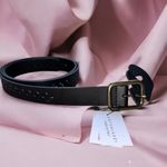 NWT ANTONIAZZI MADE IN ITALY GENUINE LEATHER LASER CUT BELT Black Photo 0