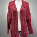 Love Tree CLEARANCE! Pink Cozy Open Cardigan Size M EUC Photo 0