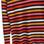 Tommy Hilfiger Orange Multicolor Cotton Long Sleeve Pullover Sweater Women Sz XS Photo 3