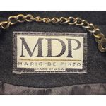 VTG USA MDP Mario De Pinto Wool Maxi Coat Velvet Old Money Retro Glam Heritage Black Photo 8
