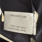 Oscar de la Renta Vintage  Black White 100% Silk Polka Dot Wrap Dress Sz 14 Photo 6