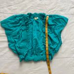 Y2K Teal ruffled bolero top Blue Photo 6