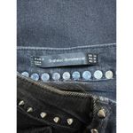 ZARA Black Trafaluc Jeans Silver Tone Studs Distressed Destroyed Raw Hem Size 2 Photo 4