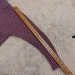 Elizabeth and James  Purple Gold Shiny Thread Size Extra Small XS Cropped Sweater Photo 2