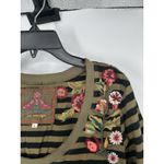 Johnny Was  Tunic Top Long Sleeve Tee T Shirt Embroidered Floral Flowers Large Photo 6