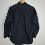 Soft Surroundings Vintage Black Pleat Front Button Down Shirt Medium Petite Photo 4