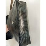 1992 Nina Arjani Leather 12x10" Shoulder Bag Cross Body Metallic Gold Snakeskin Black Photo 13