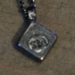 Steve Madden dark silver pink gemstone pendant necklace Photo 5