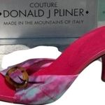 Donald Pliner Mesh Elastic Leather Shoe New Pink Multi Tie Dye NWT $225 Sandal Size 7.5 Photo 1