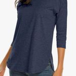 π΅ Sherosa Blue 3/4 Sleeve Tunic Tee. Size small Photo 0