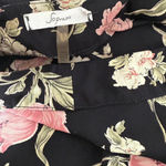 Soprano  Black and pink floral maxi skirt with tie waist - Size XS Photo 4