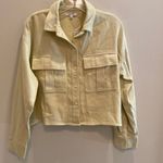 Madewell  Flannel Cargo Button Up Shirt Soft Pale Butter Yellow Size M Photo 1