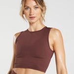 Gymshark  Sweat Seamless Midi Tank Baked Maroon Photo 0