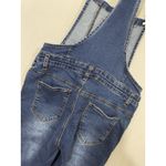 American Bazi  Denim Overalls Size Large Blue Jean Stretch Distressed Skinny Photo 5