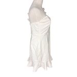 Lulus NWOT  Women's White One-Shoulder Ruffled Trumpet Mini Dress Size L Photo 6