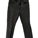 Topshop Gray Cropped Straight Leg Jeans Photo 1