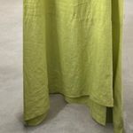Linen midi dress lemon lime color sz S Yellow Photo 2