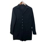 Frank & Eileen Ireland Romper Long Sleeve Playsuit Women’s Medium Black Linen Photo 2