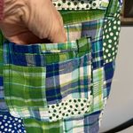 Arizona Jeans Shorts Patch Polka Dot Plaid Womens 3 Cotton Arizona Jean Company Green Blue Photo 7