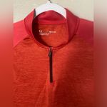 Under Armour Womens Loose Brick Orange Long Sleeve 1/4 Zip Top SMALL Photo 1