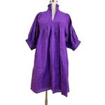 Never A Wallflower High Neck Dress Purple Windowpane Cotton Mini Size XS Photo 8