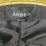 ARDEO Studios Italy Straw Metallic Boater Hat Medium Wide Brim Paper Silk Lined Photo 5