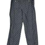 Liz Claiborne | Linen Cotton Navy Geo Floral Pants NWT Womens Medium Photo 7
