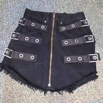 LF Black Buckle Denim Skirt Photo 0